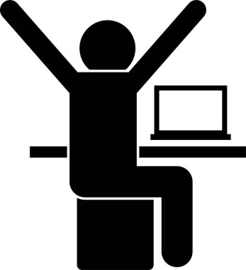 minimalist vektör illüstrasyonu, IT konsepti