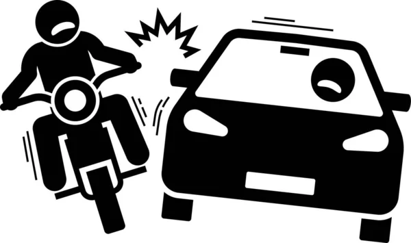 Minimalist Vektör Çizimi Trafik Kazası Konsepti — Stok Vektör