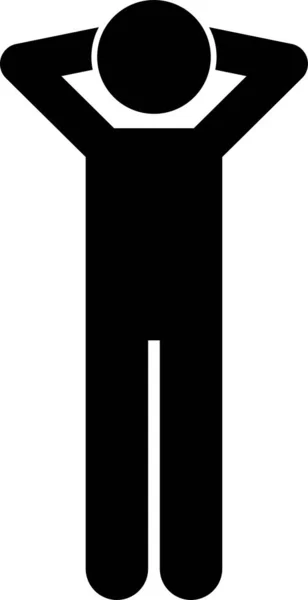 Ilustración Vectorial Minimalista Del Hombre Pie — Vector de stock
