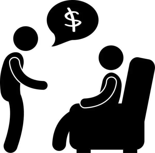 Vetor Minimalista Ilustração Pessoas Conceito Dinheiro — Vetor de Stock