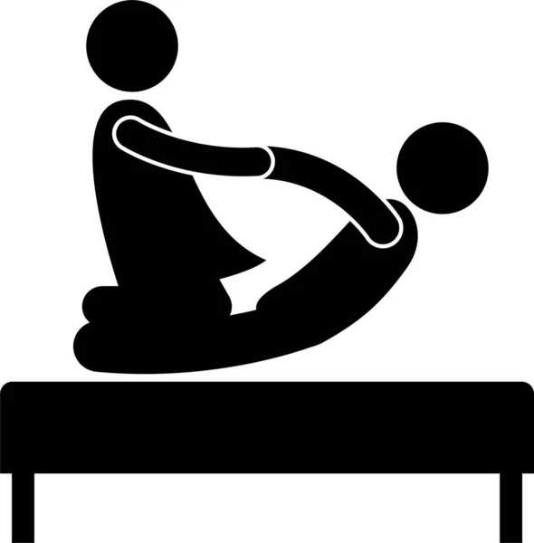 Illustrazione Vettoriale Minimalista Del Concetto Servizi Spa Massaggi — Vettoriale Stock