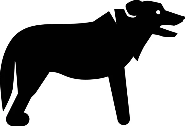 Vector Minimalista Ilustración Acción Del Perro — Vector de stock