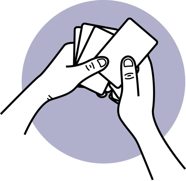 Ilustração Vetorial Minimalista Cartão Mão Humana — Vetor de Stock