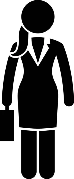 Ilustración Vectorial Minimalista Líder Mujer Negocios — Vector de stock