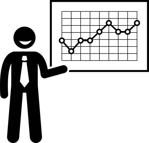 Business Plan Bastone Figura Icone Impostato Illustrazioni Vettoriali Concetto Pianificazione — Vettoriale Stock