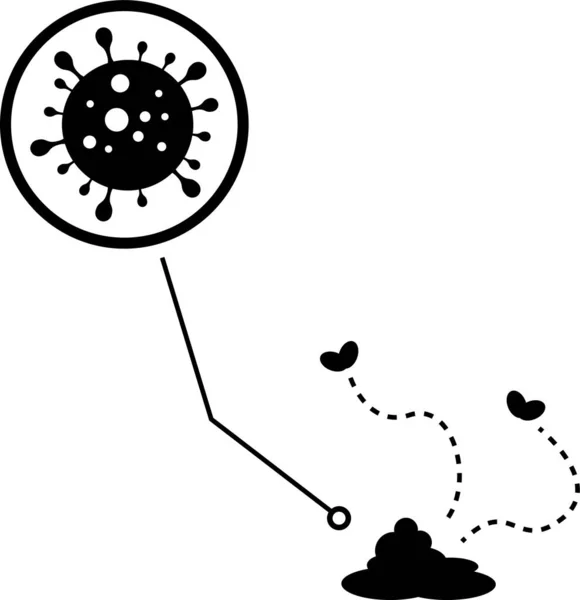 Ilustrasi Vektor Minimalis Konsep Coronavirus - Stok Vektor
