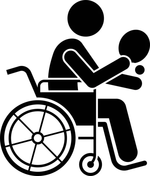 Ilustración Vectorial Minimalista Del Concepto Deportivo Persona Discapacitada — Vector de stock