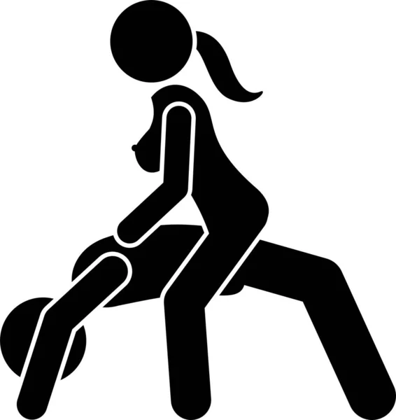 Illustration Vectorielle Minimaliste Position Sexuelle — Image vectorielle