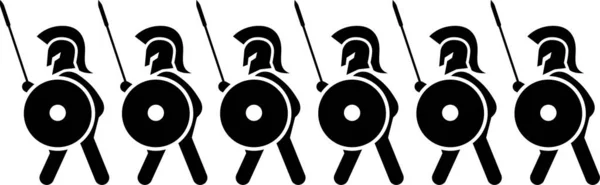 Minimalistisk Vektor Illustration Trojan Krig Koncept — Stock vektor