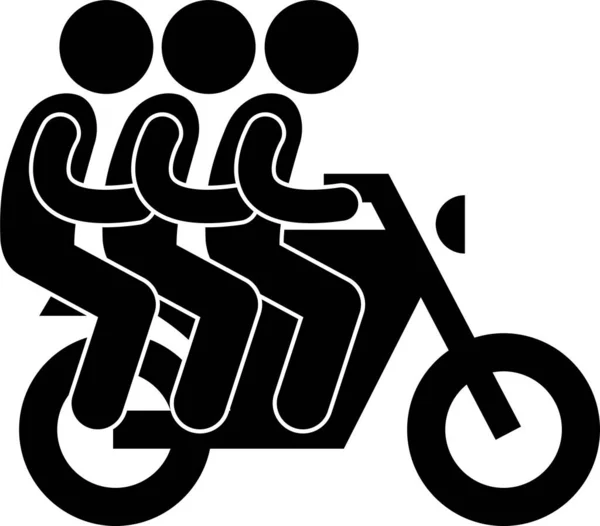 Moto Moto Moto Moto Truco Hombre Daredevil Personas Palo Figura — Vector de stock