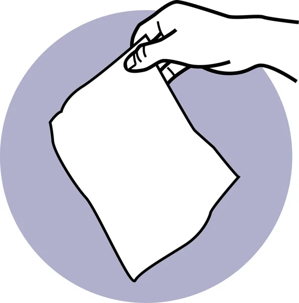 Kézfogás Papír Zsebkendő Használata Vektoros Illusztrációk Kézfogásról Húzásról Vécépapír Tartóról — Stock Vector