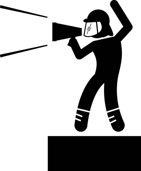 暴動警察の概念のミニマリズム ベクトル図 — ストックベクタ