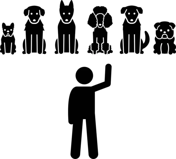 Ilustração Vetorial Minimalista Conceito Escola Canina — Vetor de Stock