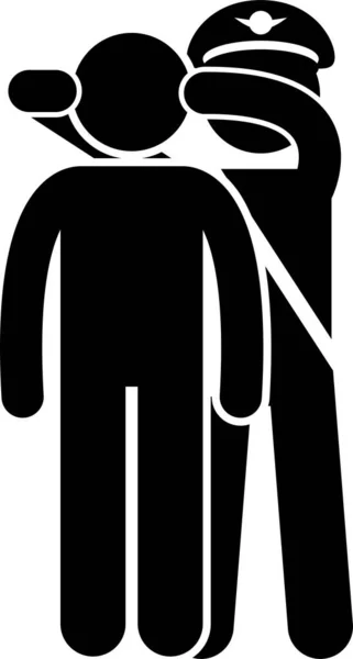 Censor Censorhip Government Media Restrictions Stick Figure Pictogram Icon — 스톡 벡터