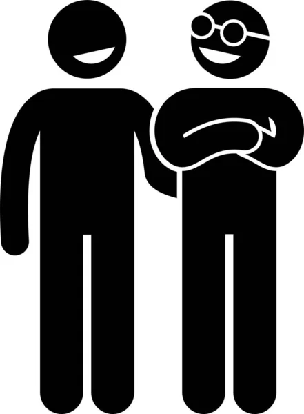 Illustration Vectorielle Minimaliste Couple Gay — Image vectorielle