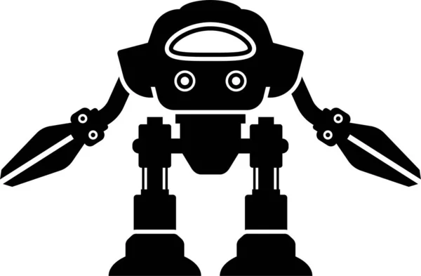 Illustrazione Vettoriale Minimalista Del Robot Mech — Vettoriale Stock