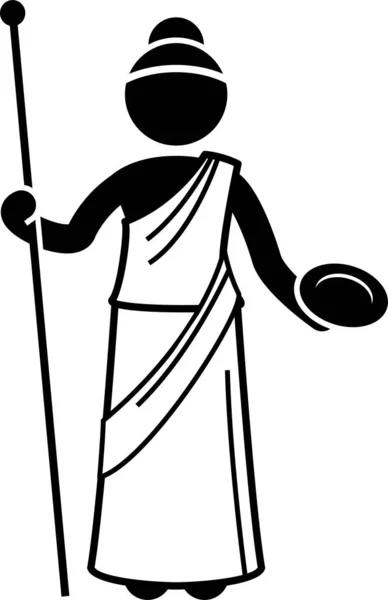 ギリシャ神のミニマリズム ベクトル図 — ストックベクタ