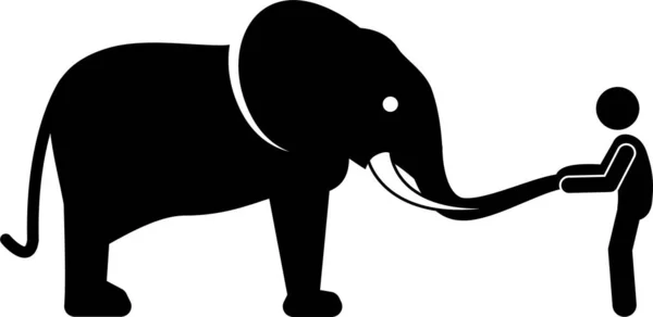 Illustration Vectorielle Minimaliste Éléphant — Image vectorielle