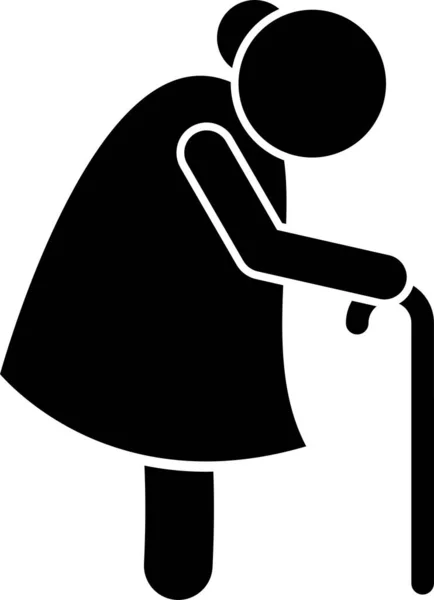 Ostéoporose Vieil Homme Femme Symptômes Facteurs Risque Prévention Diagnostic Bâton — Image vectorielle