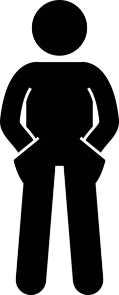 Illustration Vectorielle Minimaliste Homme Debout — Image vectorielle