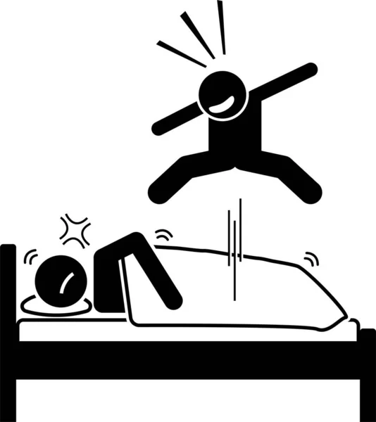 Ilustración Vectorial Minimalista Actividad Cama — Vector de stock