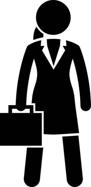 Ilustración Vectorial Minimalista Trabajo Mujer Concepto Ocupación — Archivo Imágenes Vectoriales