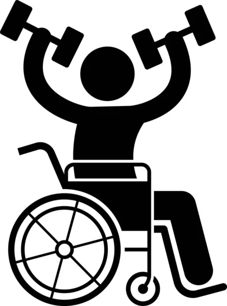 Illustrazione Minimalista Del Concetto Vita Sociale Delle Persone Disabili — Vettoriale Stock