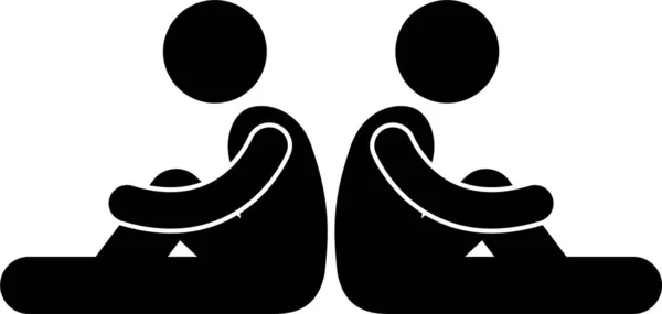Relationship Icon Symbol Zeichen Piktogramm — Stockvektor