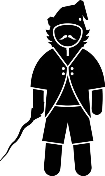 Ilustração Vetor Minimalista Personagem Guerreiro Antigo — Vetor de Stock