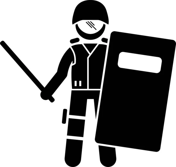 Swat Special Weapons Tactics Icons Stickman Pictogram Set Depicts Swat Stock Vector