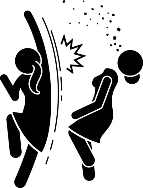Girls Fighting Cat Fight Stick Figure Vector Illustrations Woman Female Stock Illustration