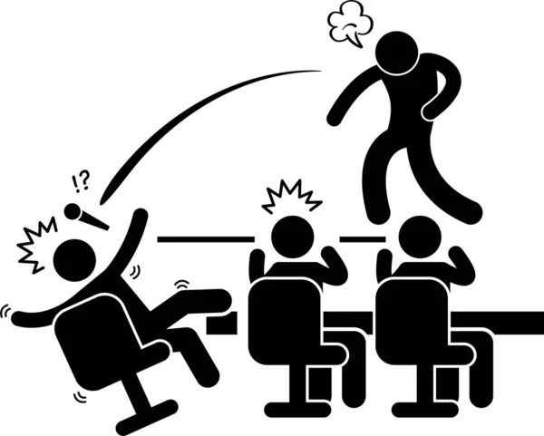 Judges Audition Singing Performance Talent Show Stick Figure Pictogram Icon Stock Illustration