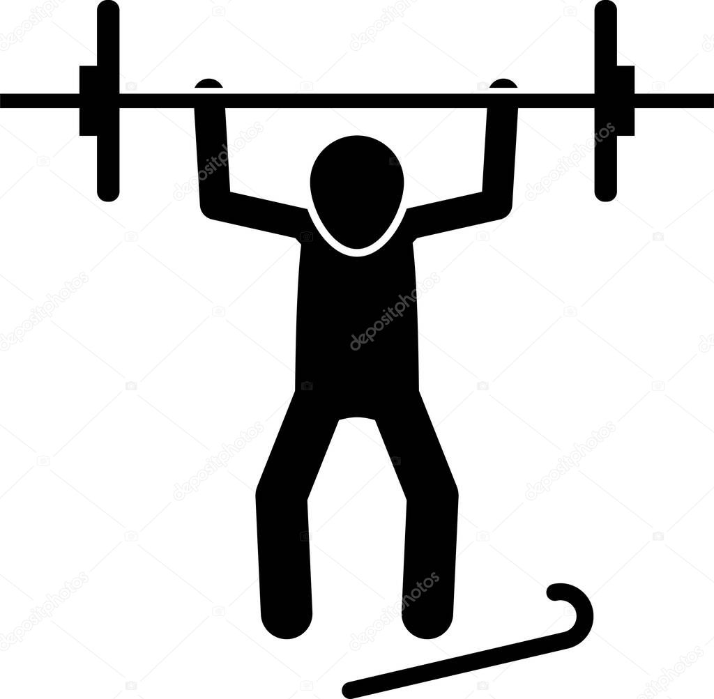Strong healthy dirty old man with high libido sex drive and vigor. Vector illustrations of elderly man with young beautiful sexy girl. Old man exercise and workout at gym to maintain active lifestyle.