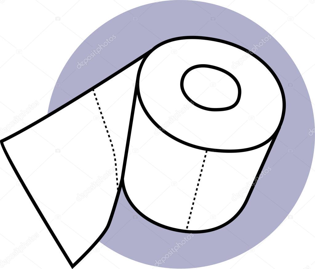 Hand holding and using toilet paper and tissue. Vector illustrations of hand holding, pulling, and getting toilet paper from holder. Finger grabbing a tissue paper from box and package.