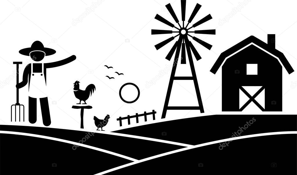 Workers from agriculture industry using mobile app technology with their smart phone. Vector artwork depicts, farmer, fisherman, gardener, swiftlet owner, and logger holding a smart phone for work.
