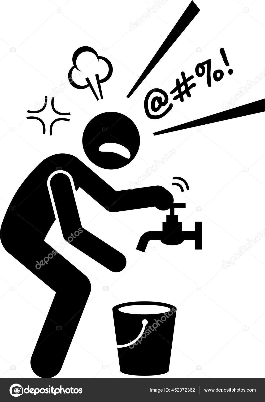 Minimalistic Vector Illustration Water Leaking Issue Concept Stock Vector by ©leremy 452072362