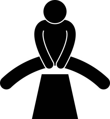 İnsanların parkur konseptinin minimalist vektör illüstrasyonu