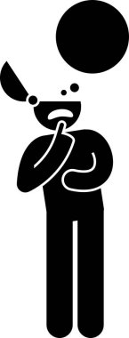 negatif kişilik simgesi, vektör illüstrasyonu