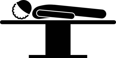 Surgical Surgery Operation Positions. Stick figures depict a set of surgery positions for the patient on the surgery chair and bed. vector Surgical Surgery Operation Positions. Stick figures depict a set of surgery positions for the patient on the surgery chair and bed. vector