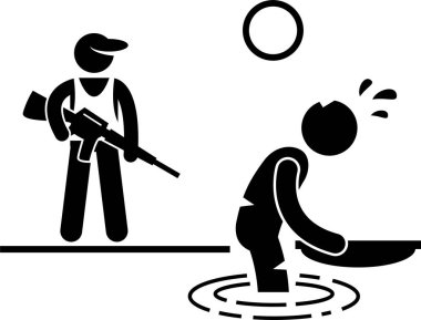 İnsan Kaçakçılığı Çubuğu Resim Simgeleri