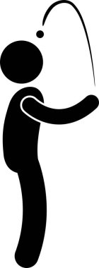 Yemek ve içecek çubuğu yiyen adam figürü Pictogram Simgesi