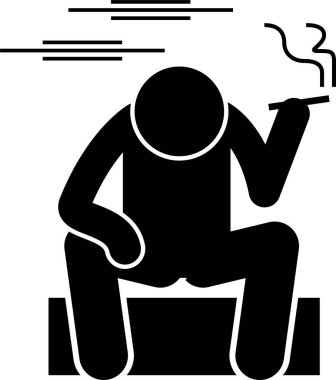 negatif kişilik simgesi, vektör illüstrasyonu