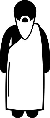 Antik karakterin minimalist vektör çizimi