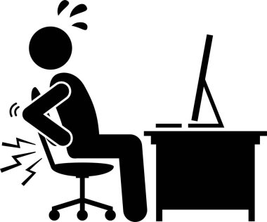 Elektrikli ayakta duran masanın minimalist vektör illüstrasyonu