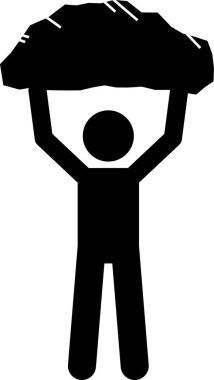 Güçlü adam rekabet konseptinin minimalist vektör illüstrasyonu  