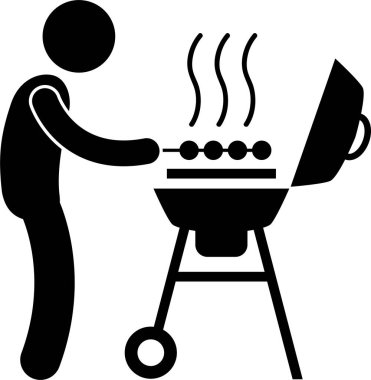 Minimalist vektör illüstrasyonu, çocuk eğlence aktiviteleri