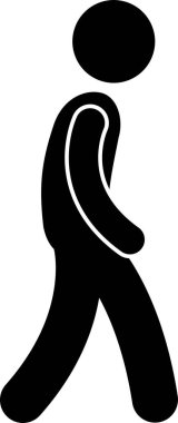 Çeşitli Ayakta Duruş Pozisyonları İnsan Adam Şekil Yapıştırıcı Resim Simgeleri Yapıştırıyor 