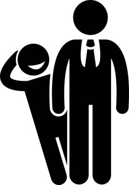 negatif kişilik simgesi, vektör illüstrasyonu