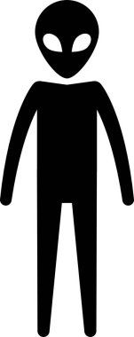 Uzaylı karakterinin minimalist vektör çizimi