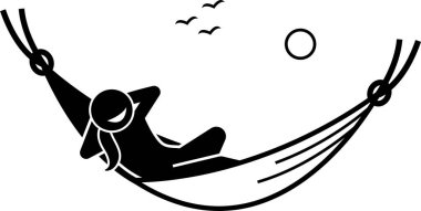 Kız açık hava konseptinin minimalist vektör illüstrasyonu 